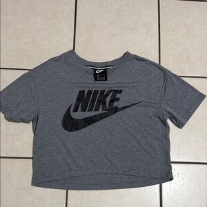 Nike Heather Gray Cropped Tee